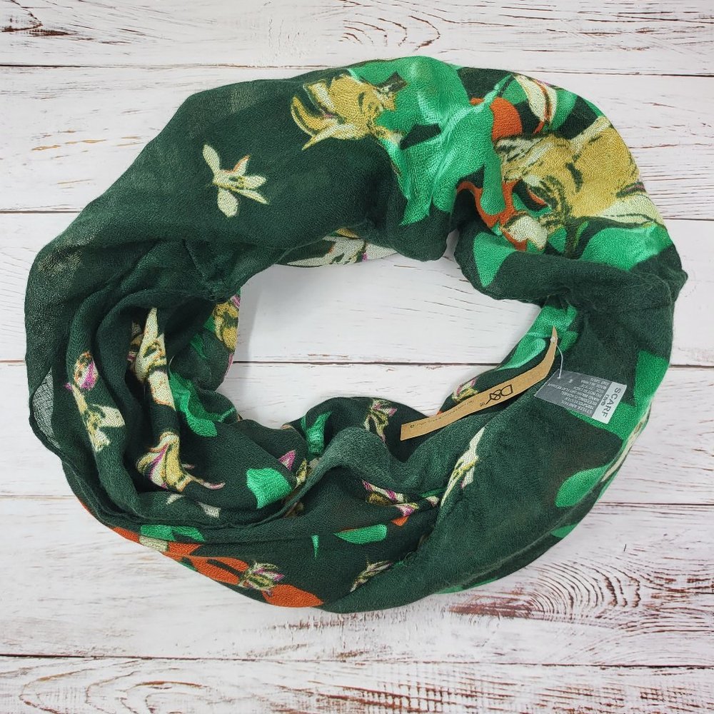 Floral Sheer Loop Infinity Scarf